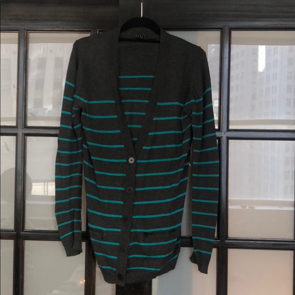Theory Cashmere/Cotton Cardigan